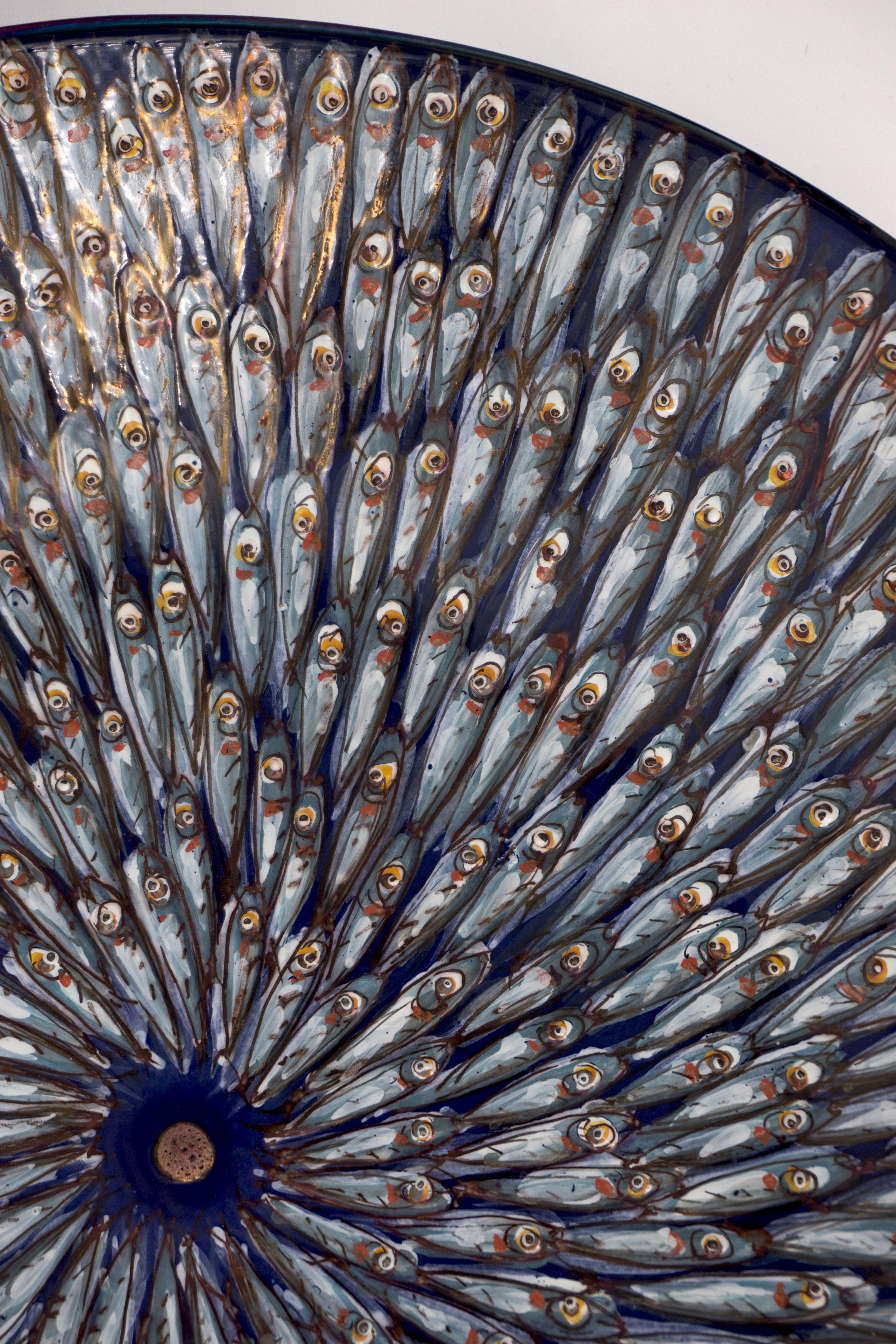 Mediterranea Piatto in ceramica dipinto a mano in maiolica smaltata Italia Contemporanea In condizioni Nuovo in vendita a London, GB
