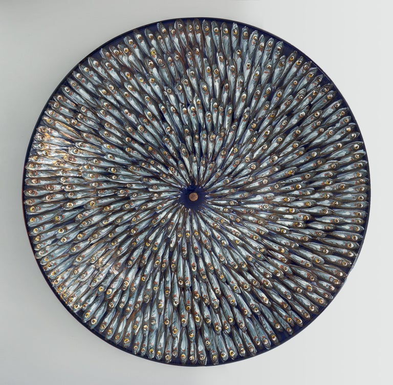 Bottega Vignoli, Mediterranea large plate, 2020, full-fire reduction faience earthenware
55cm diameter, hand painted unique piece.

Perfect décor for the wall or simply placed at the centre of a table, this stunning design will have a treasured
