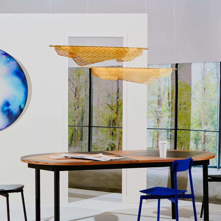 XXI secolo e contemporaneo PETITE FRITURE Mediterranea, Lampada a sospensione piccola e dimmerabile, ottone in vendita