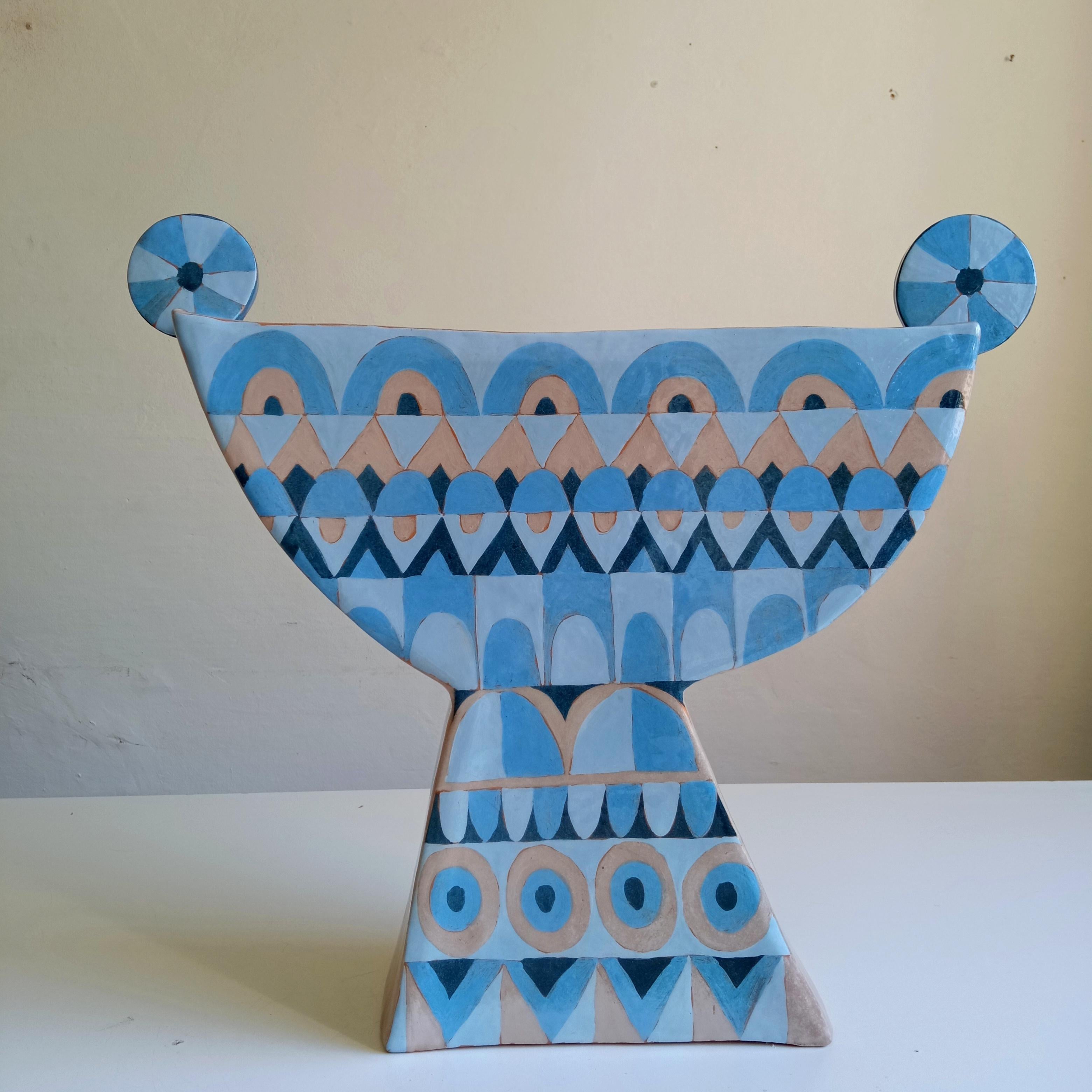 Moderne Méditerranée  - Vase en terre cuite - 21e siècle - par Chiara Berta Artiste en vente