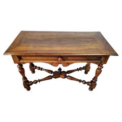 Antique Mediterranean 18th/19th Century French Provence Carved Walnut Table