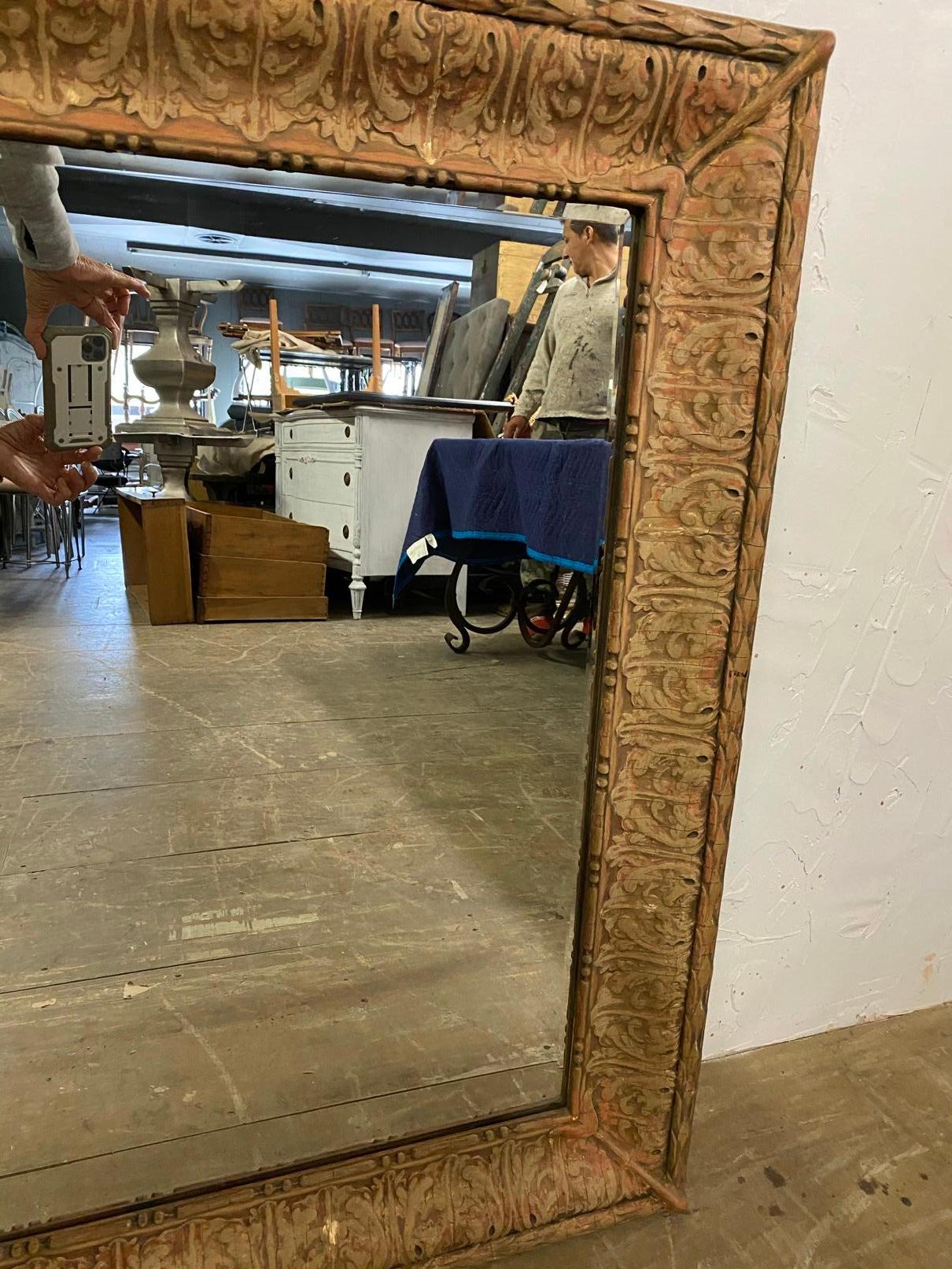 Mediterranean Baroque Style Mirror In Good Condition In Sheffield, MA