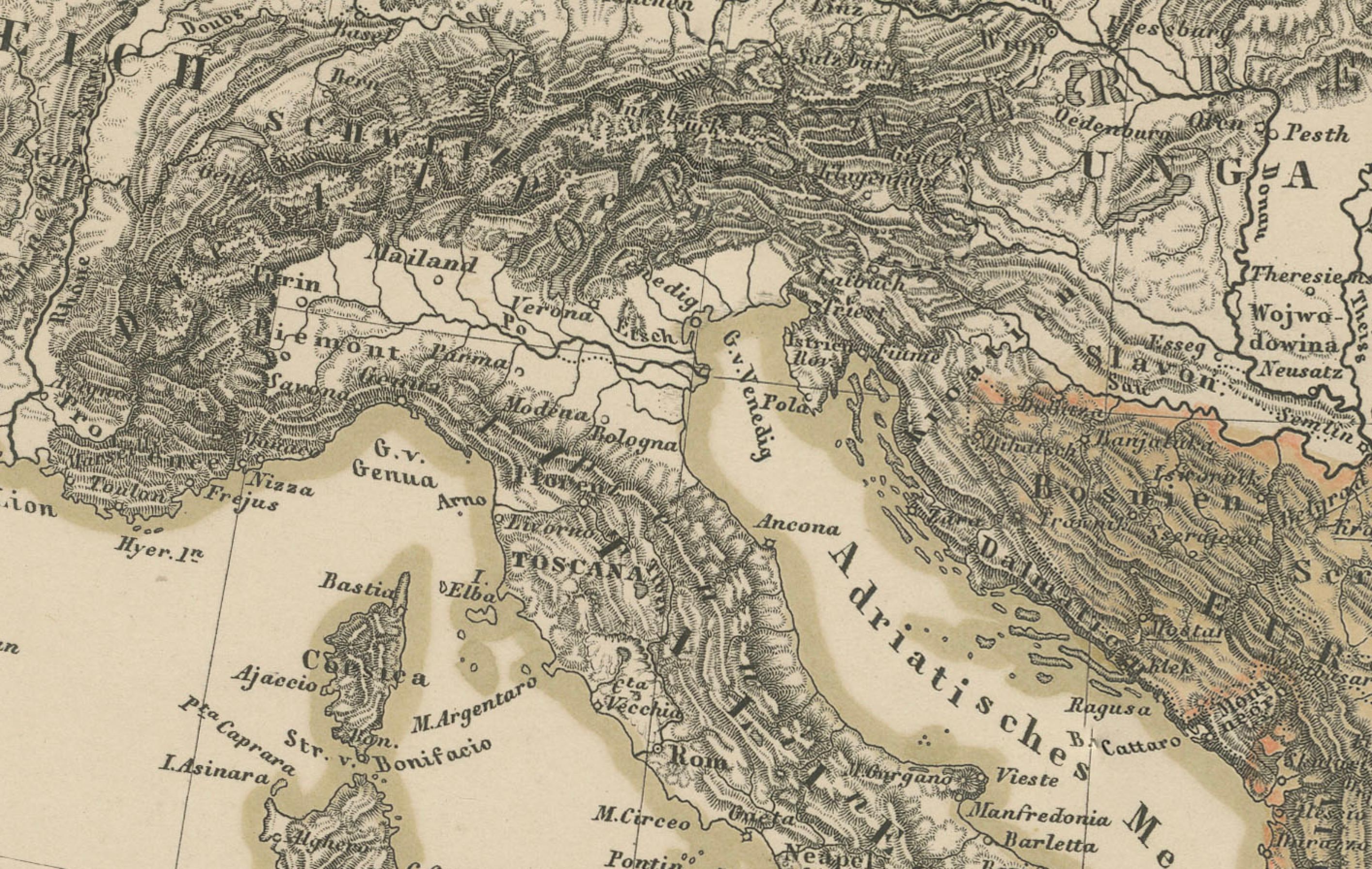 Carte de la Méditerranée, de la mer Noire et de l'Empire ottoman 1853

Cette impressionnante estampe ancienne montre les régions de la Méditerranée et de la mer Noire en mettant l'accent sur l'Empire ottoman. Elle est intitulée 