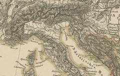 Mediterranean, Black Sea & Ottoman Empire Map 1853