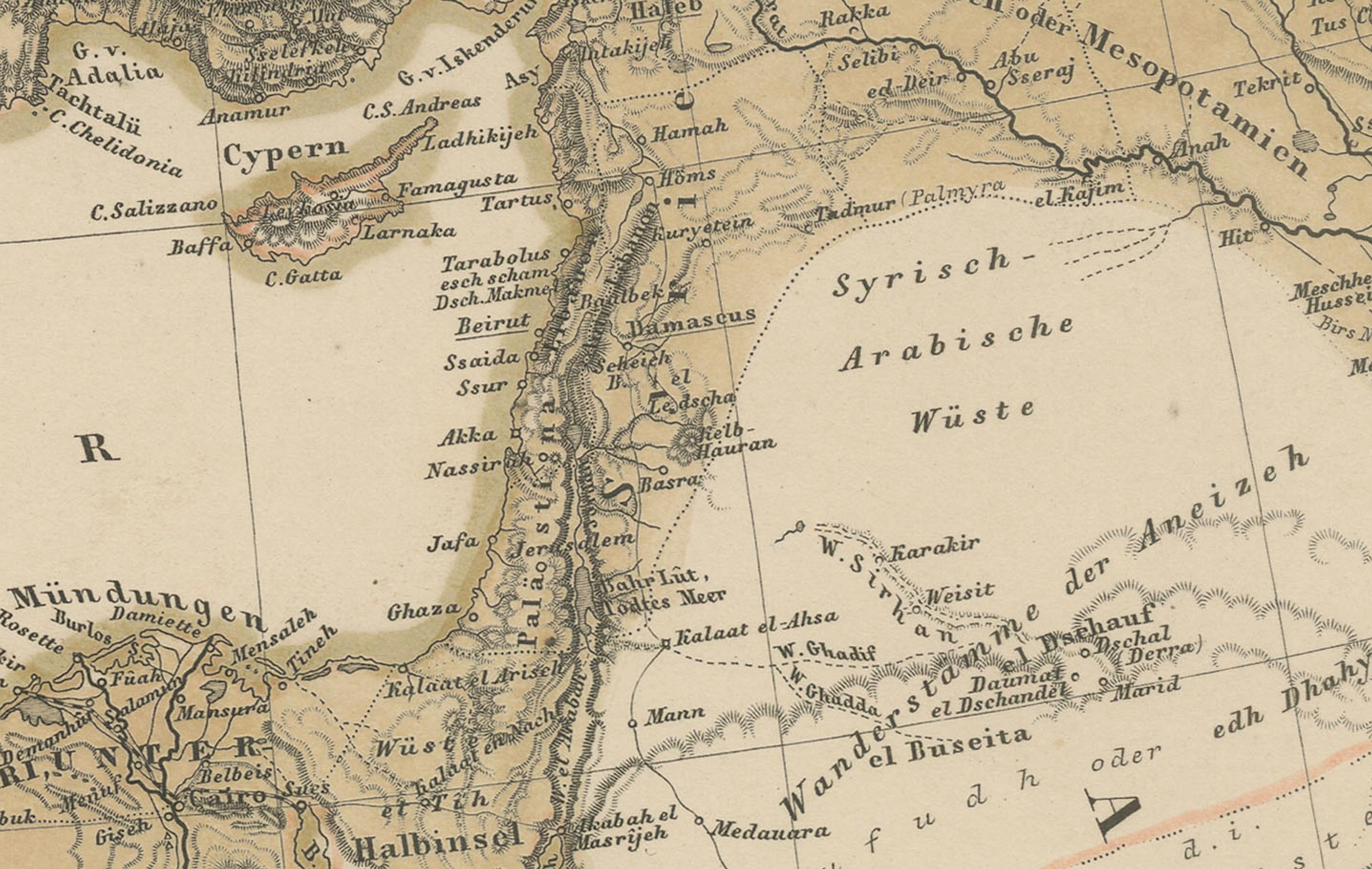 Carte de la Méditerranée, de la mer Noire et de l'Empire ottoman 1853 en vente 2