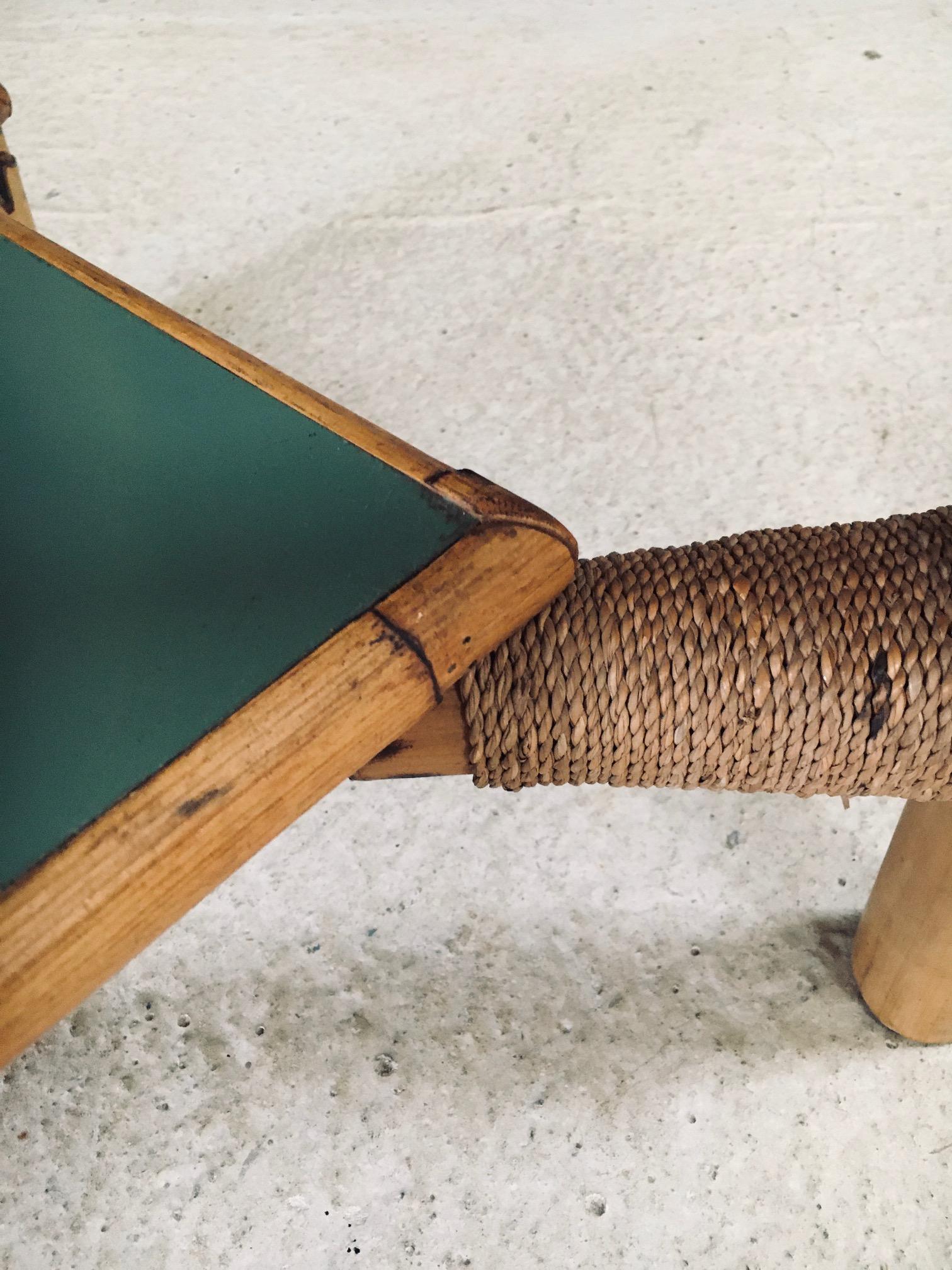 Mediterranean Design Bamboo Side Table, France 1950's For Sale 11