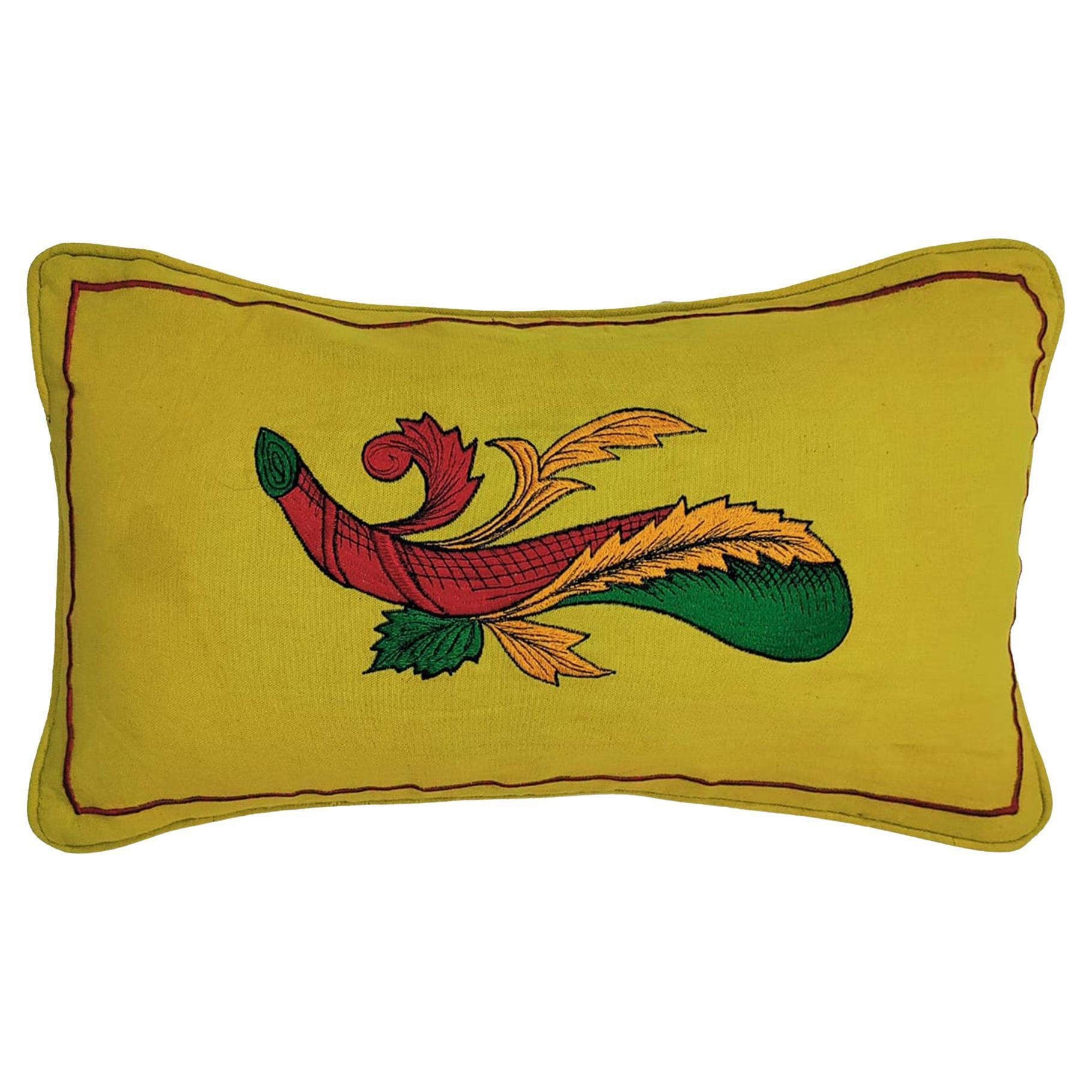 Housse de coussin méditerranéenne brodée à la main - Italie