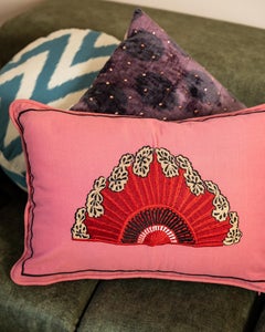Mediterranean Hand Embroidered Cushion Cover - Spain