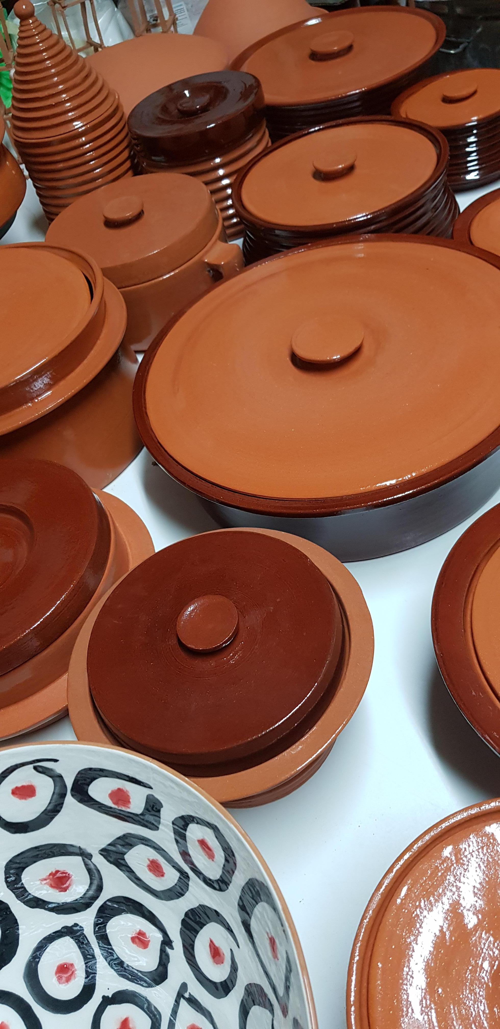 Post-Modern Mediterranean Lands, Cooking Pots, Contemporary Ceramic. For Sale