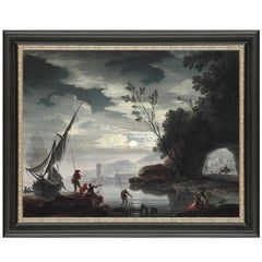 Mediterranean Landscape, After Baroque Oil Painting by Charles De Lacroix