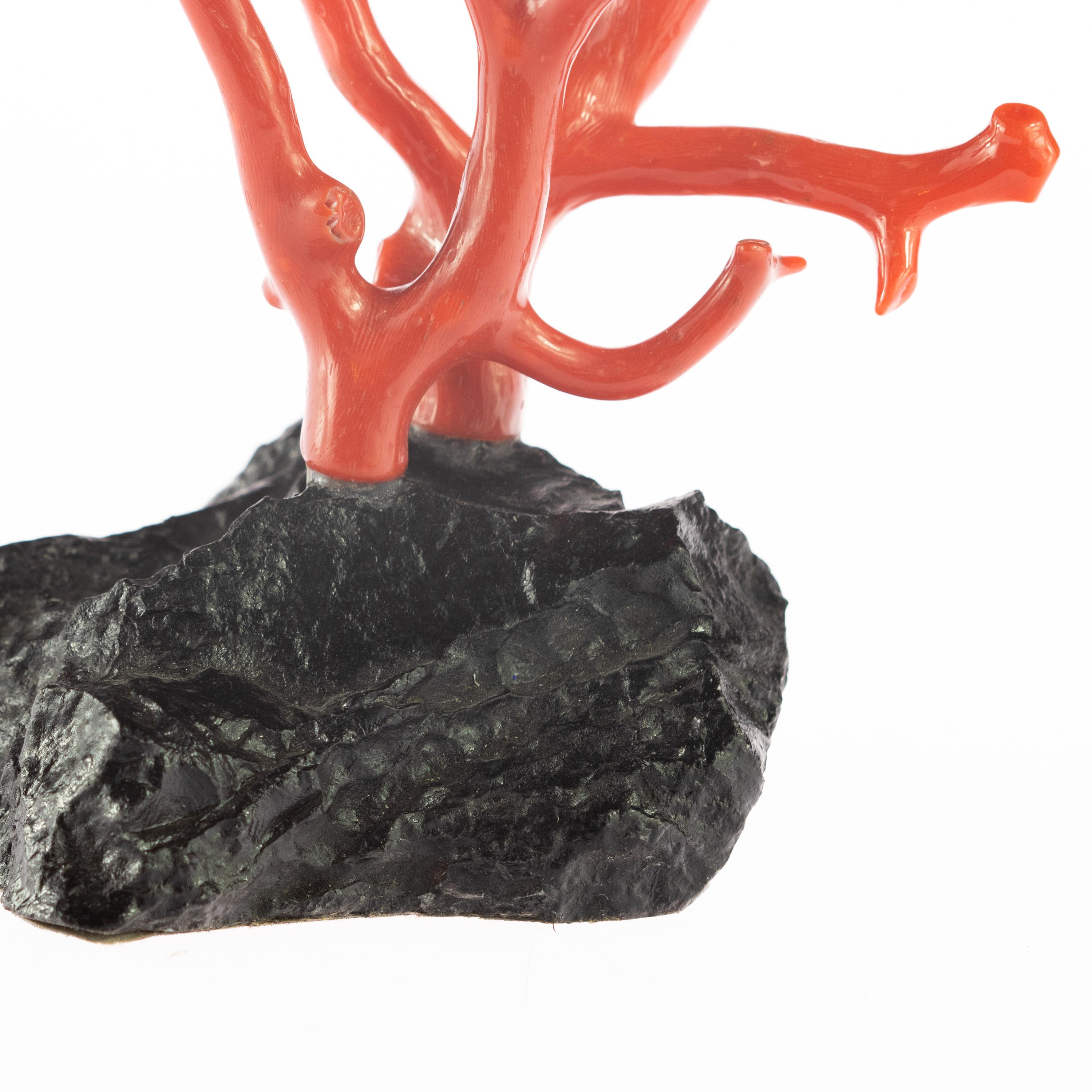 Other Mediterranean Precious Red Coral Natural Tree Branch Art Statue Sculpture