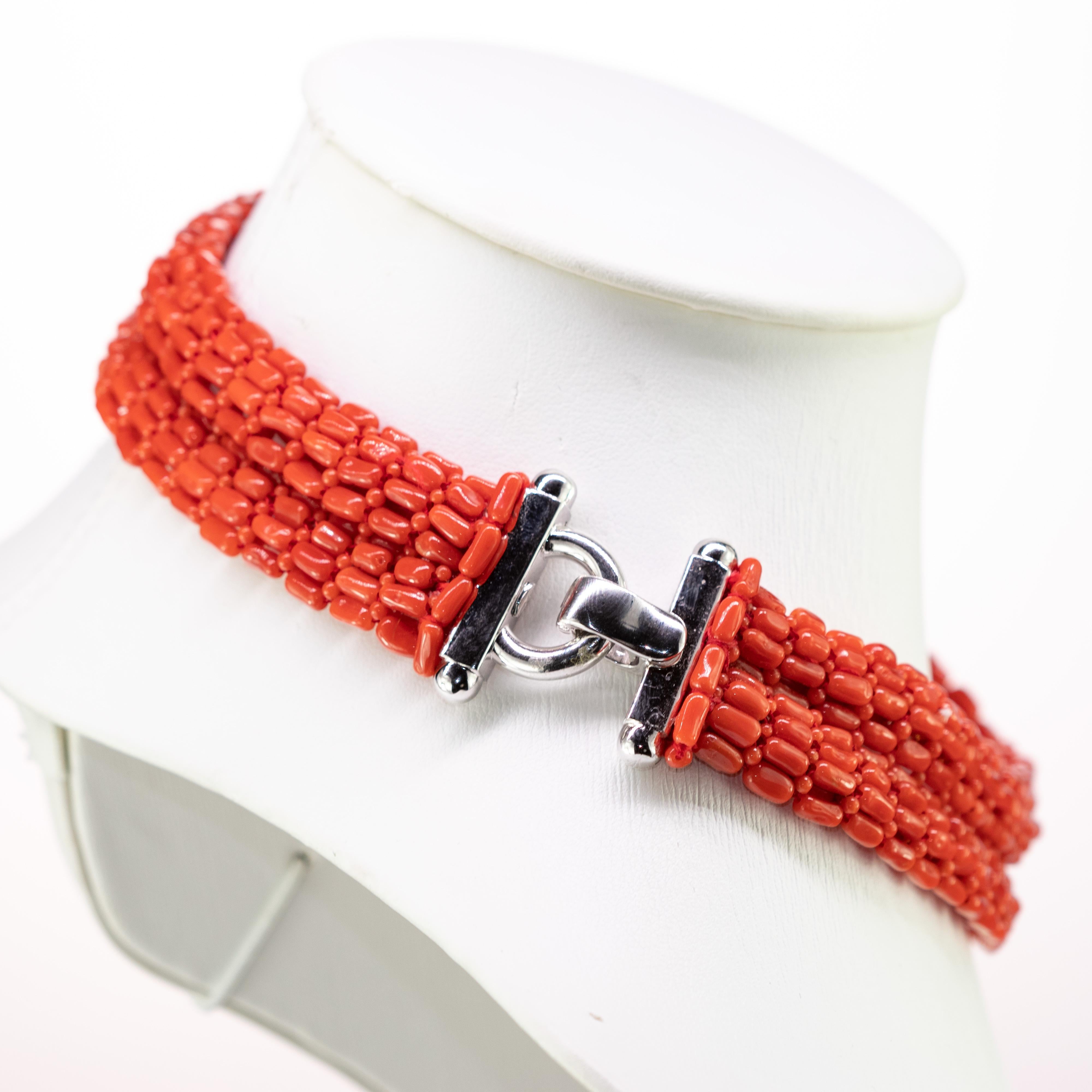 coral choker necklace