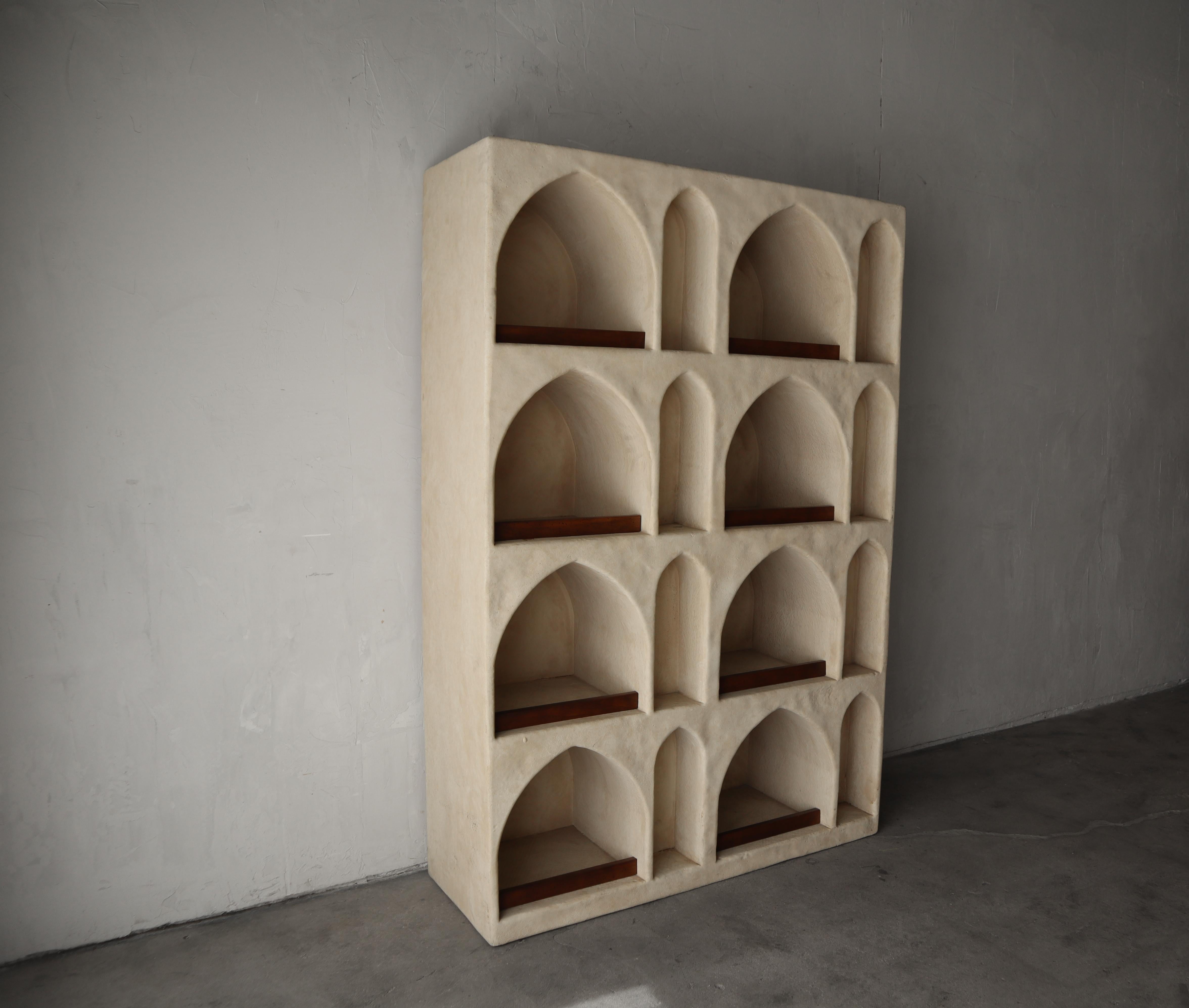 3 SHELVING UNITS AVAILABLE

We absolutely adore these Spanish style arched shelving units.  They are completely on trend, with their wonderful, minimalist, Mediterranean feel. 
 They would mesh so well with so many decors.  They would also make
