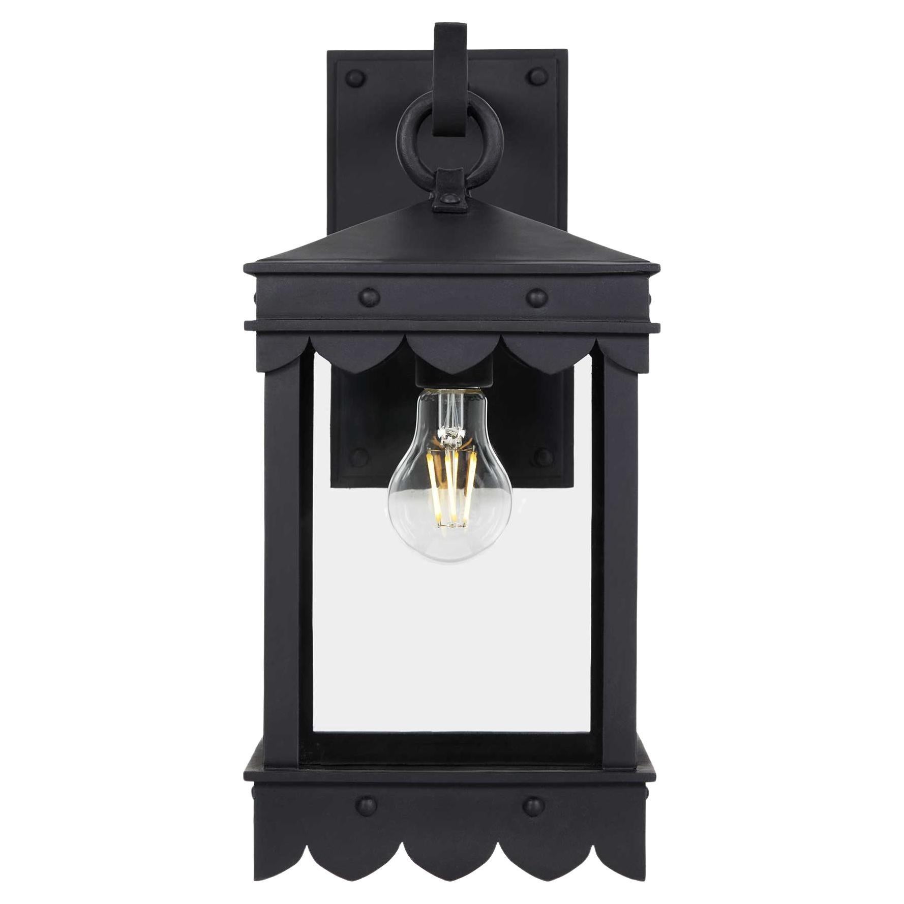Mediterranean Spanish Style Scallop Detail Exterior Outdoor Wall Lantern Light
