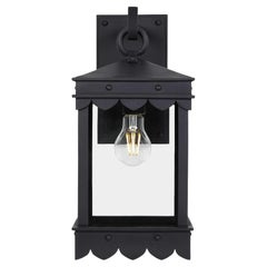 Mediterranean Spanish Style Scallop Detail Exterior Outdoor Wall Lantern Light