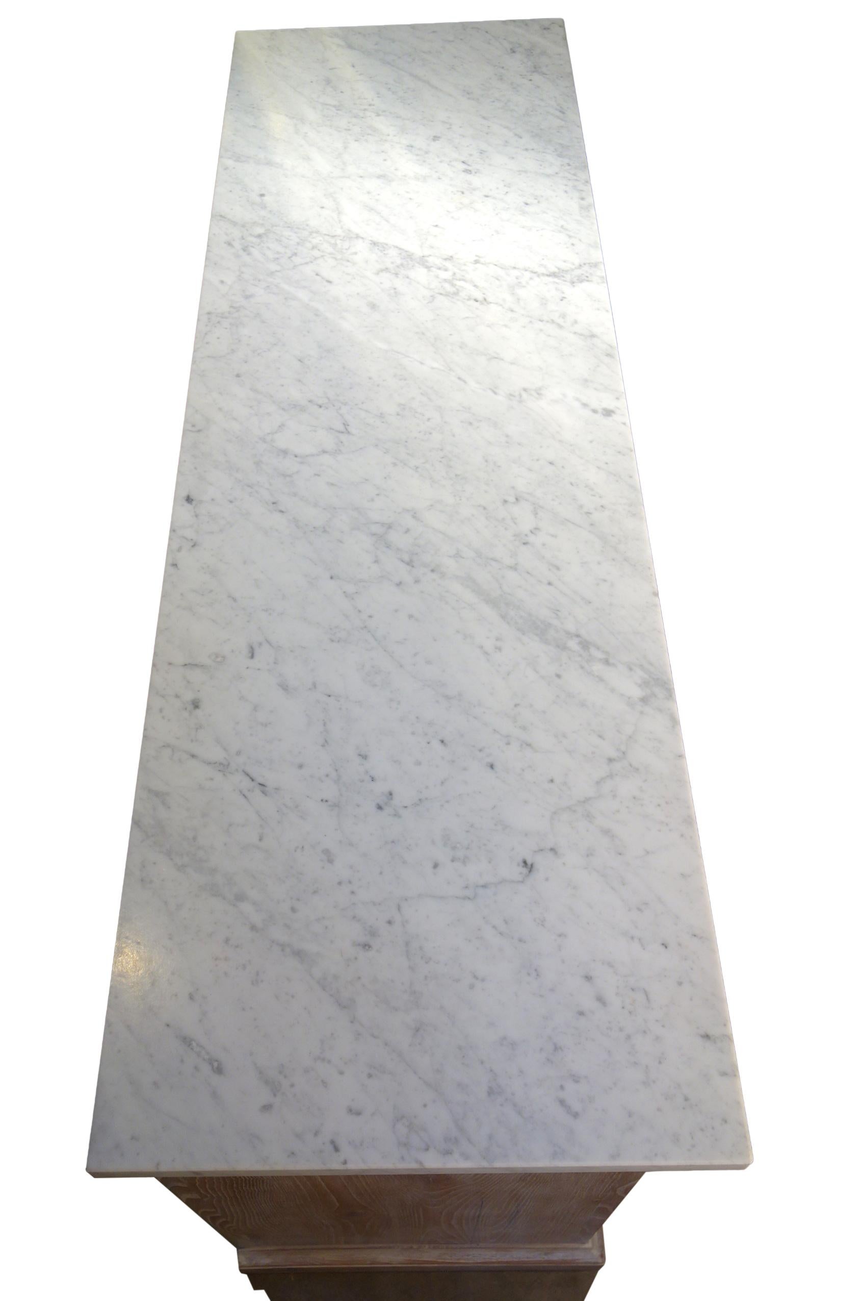 Mediterranean Style ALPI Dolomiti Finish & Carrara Marble Cabinet optional sizes For Sale 3