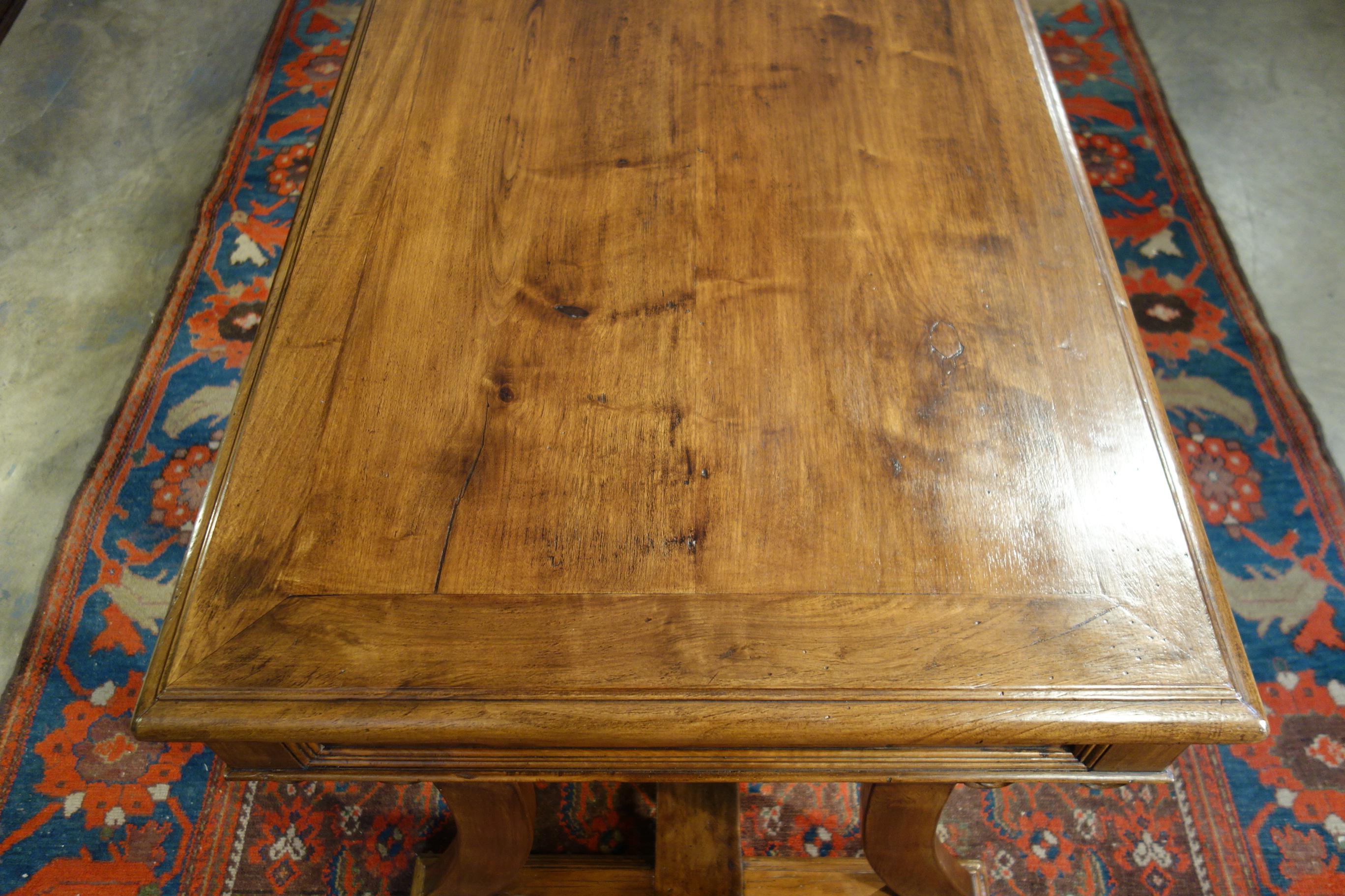 Contemporary Mediterranean Style AMALFI Italian Old Walnut Writing Table Size & Finish Option For Sale