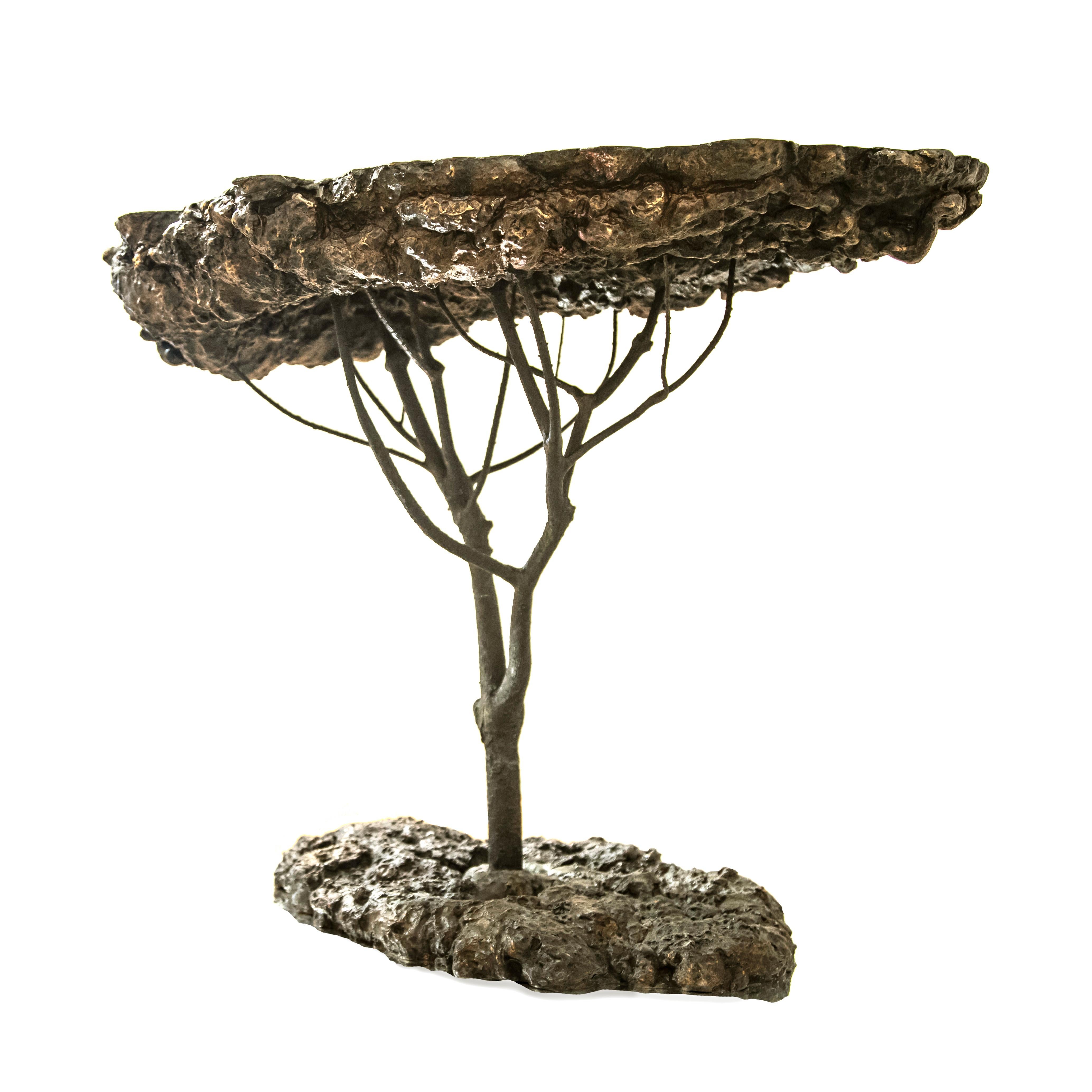 Italian Mediterraneo Cast Bronze Side Table by Allegra Hicks For Sale