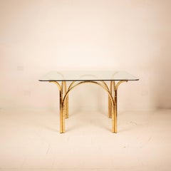 Mediterrean Italian Brass Dining Table, 1970s