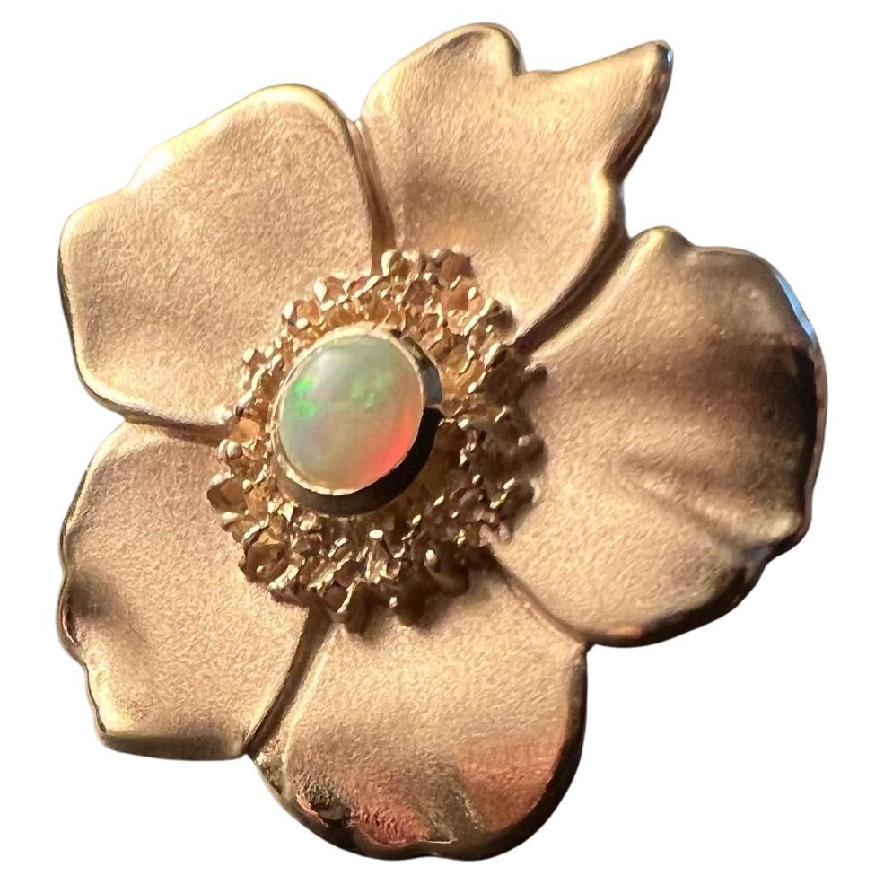Jennifer Liang 14 KT Gold Camellia Flower Ring