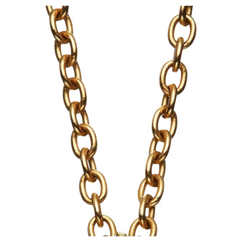 Medium 18ct Gold Trace Chain For Sale