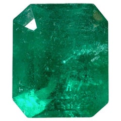 Medium 4.50 Carat Classic Emerald Cut Muzo Colombian Emerald Gem - May Birthston