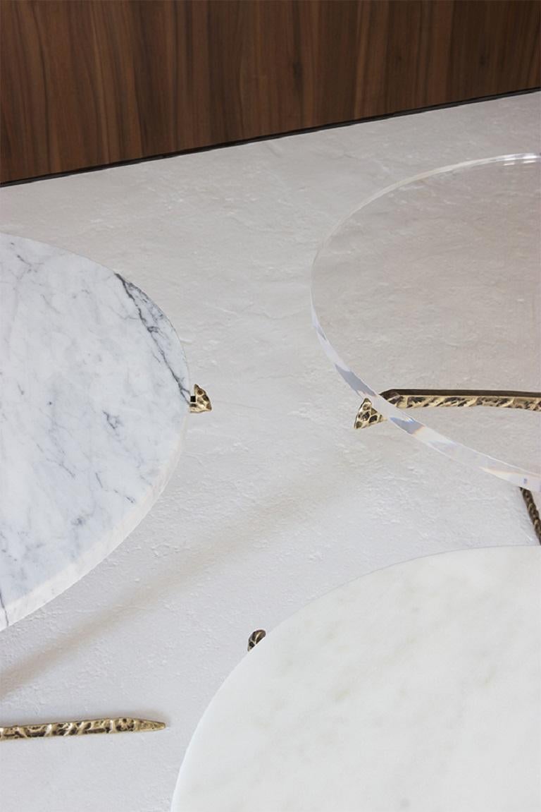 Portugais Table basse moyenne Alentejo en marbre de Carrare par InsidherLand en vente