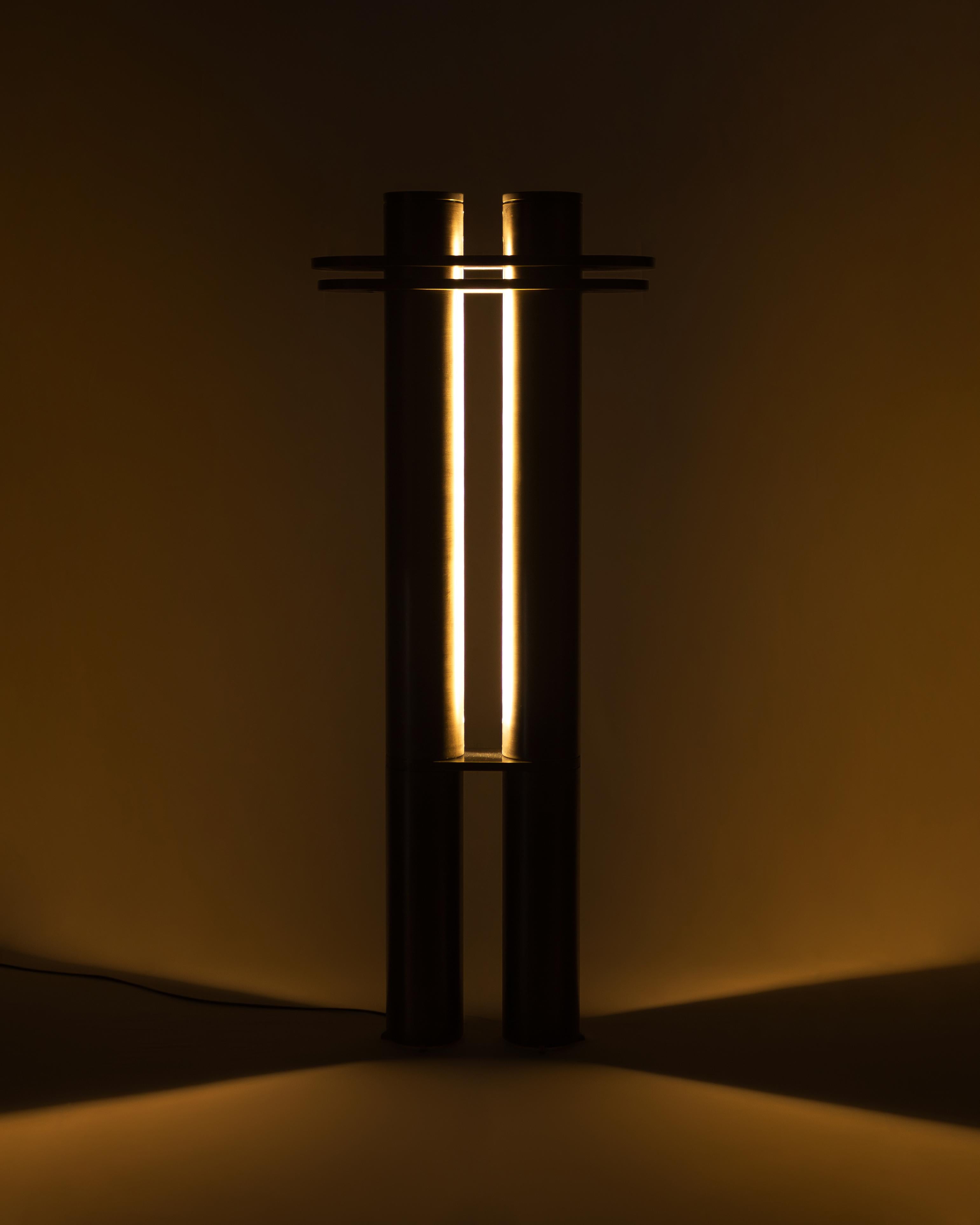 Alluminio Colonnato medio in alluminio 02 Light Sculpture di Tanuj Arora in vendita