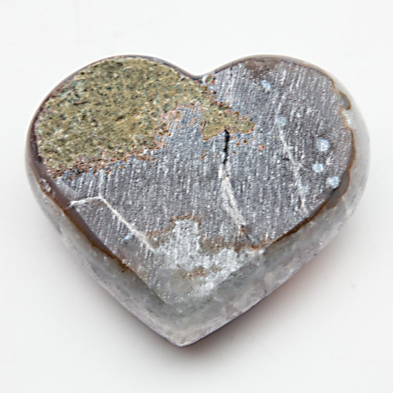 Medium Amethyst Geode Druzy Heart at 1stDibs