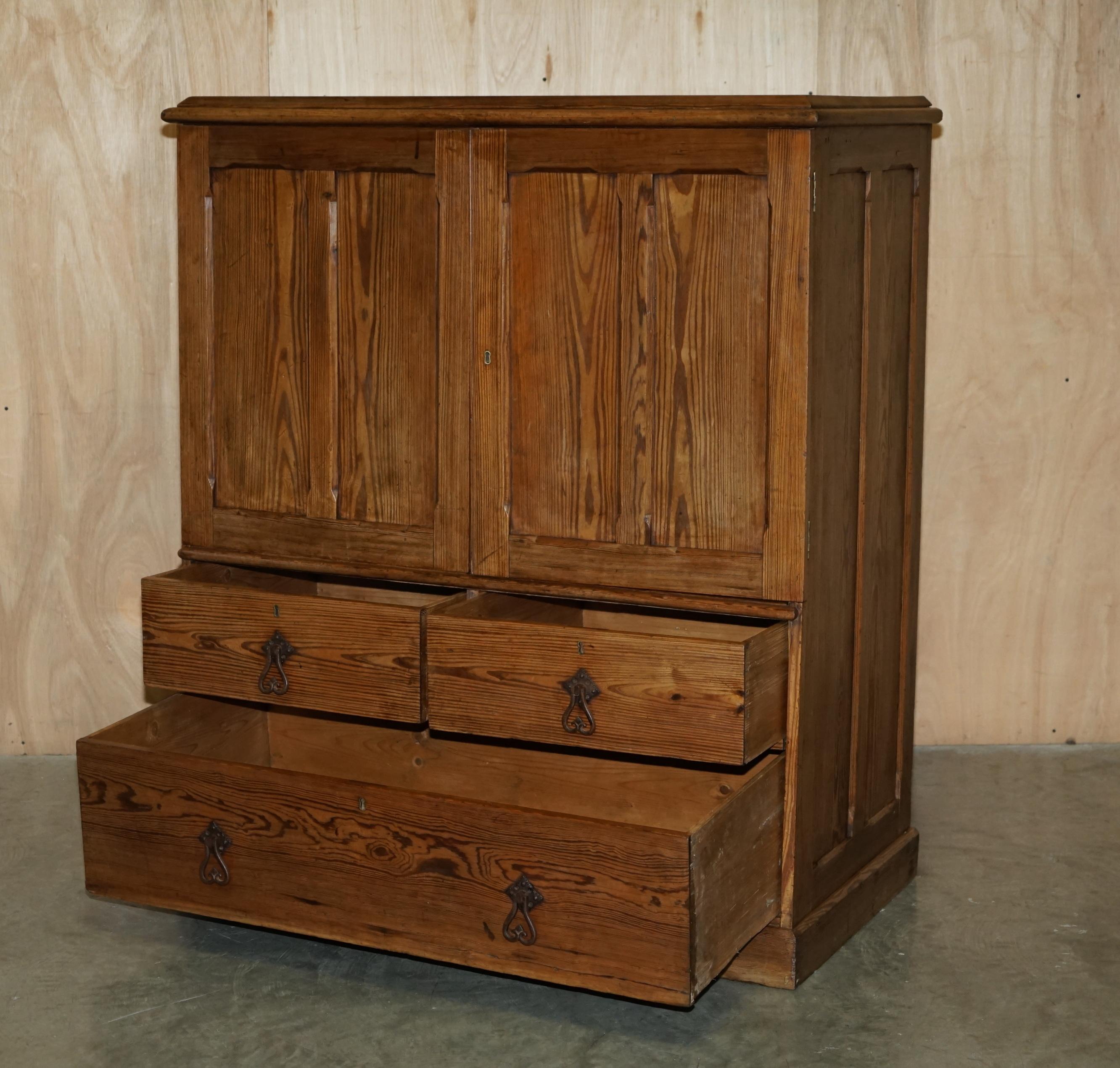 Royal House Antiques

Royal House Antiques is delighted to offer for sale this stunning highly collectable, medium sized, Victorian pine housekeepers cupboard for linens or pots

Please note the delivery fee listed is just a guide, it covers within