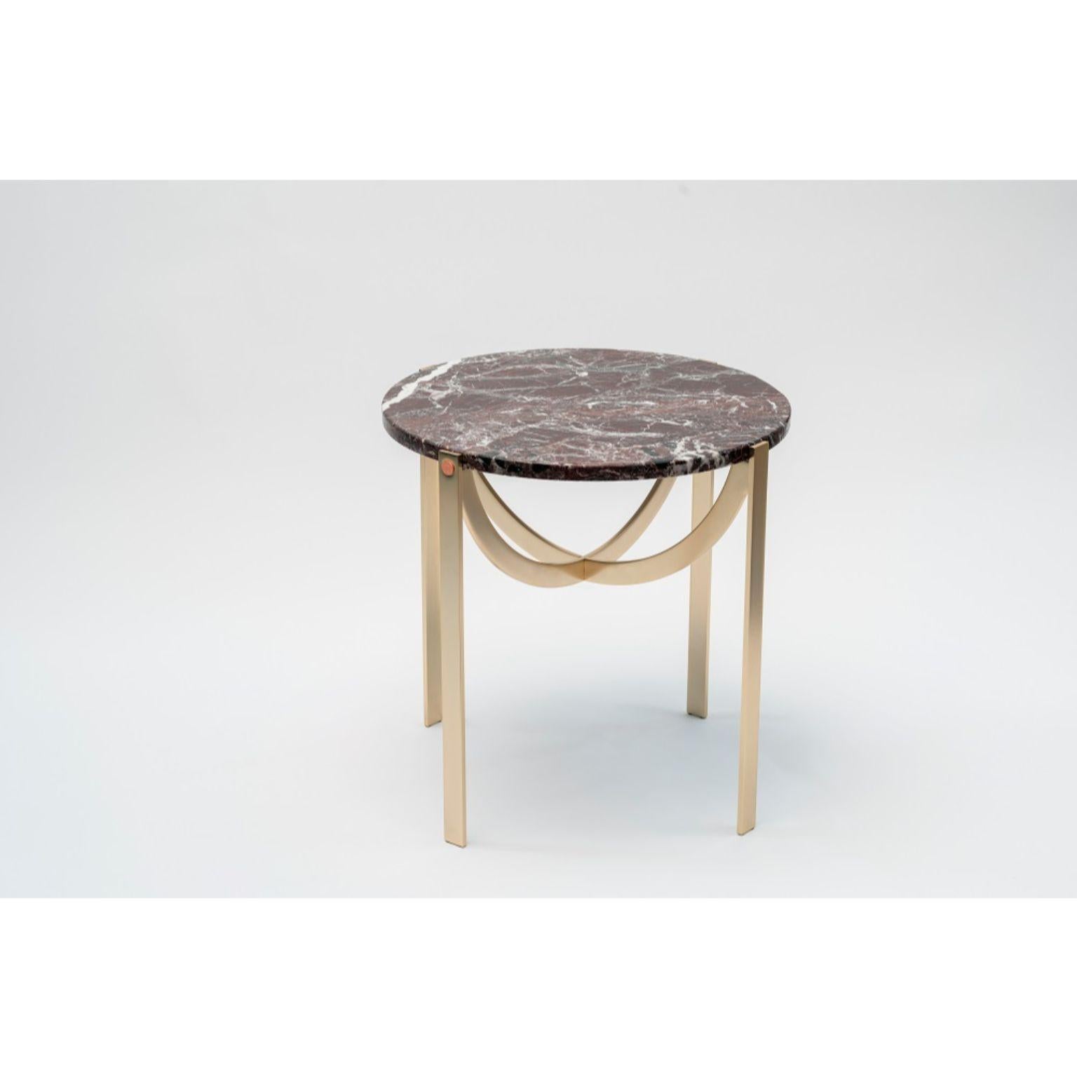 Medium Astra coffee table by Patrick Norguet
Materials: Marble and metal structure
Dimensions: Ø 81.6 x H 41.8 cm

The Astra family of coffee tables surprises by its sophisticated simplicity.
It was named as a tribute to those old instruments, which