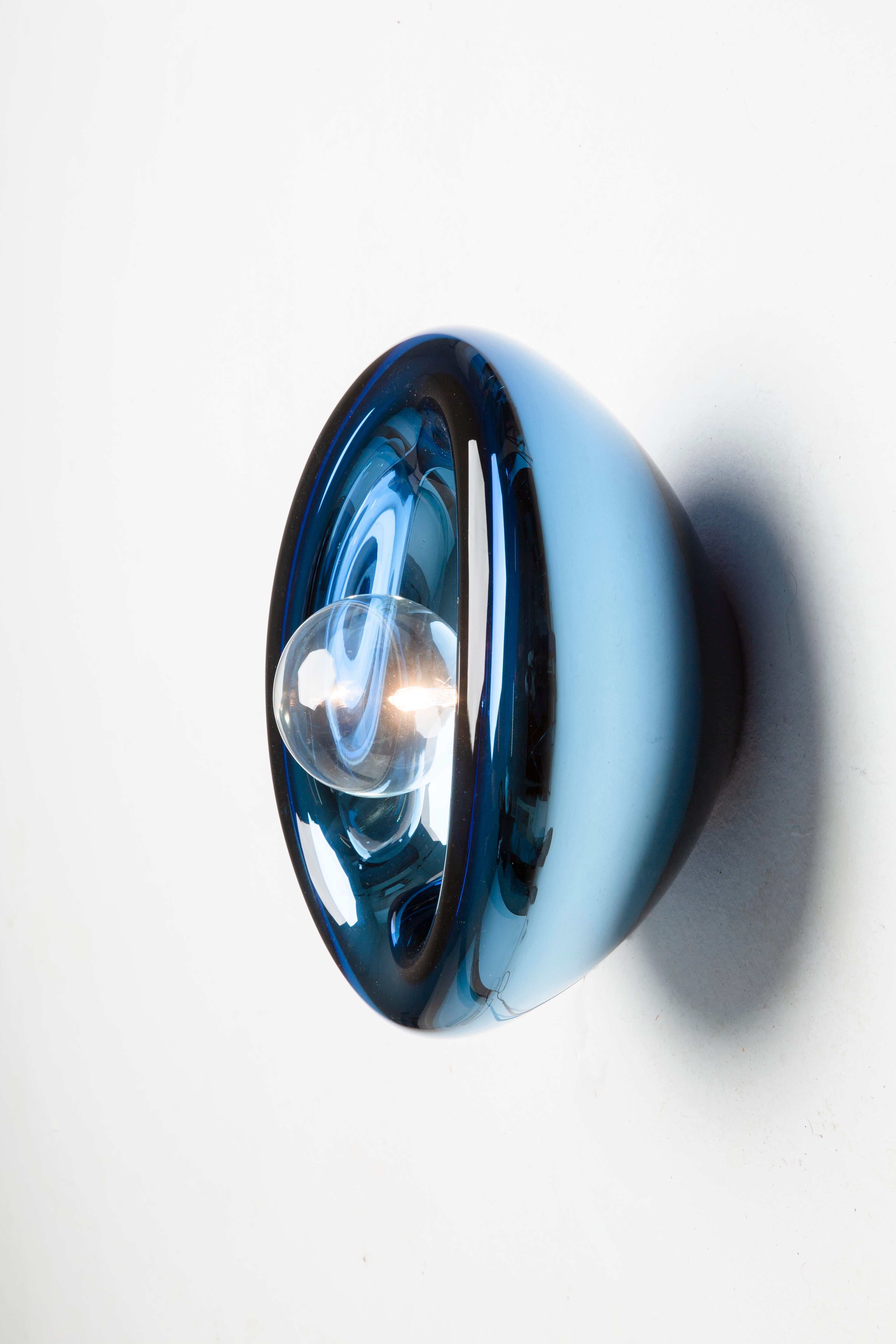 Dutch Medium Aurum Blue Glass Sconces by Alex de Witte