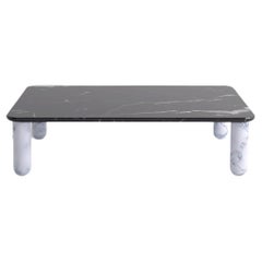 Medium Black and White Marble "Sunday" Coffee Table, Jean-Baptiste Souletie