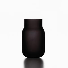 Medium Black Bandaska Matte Vase by Dechem Studio