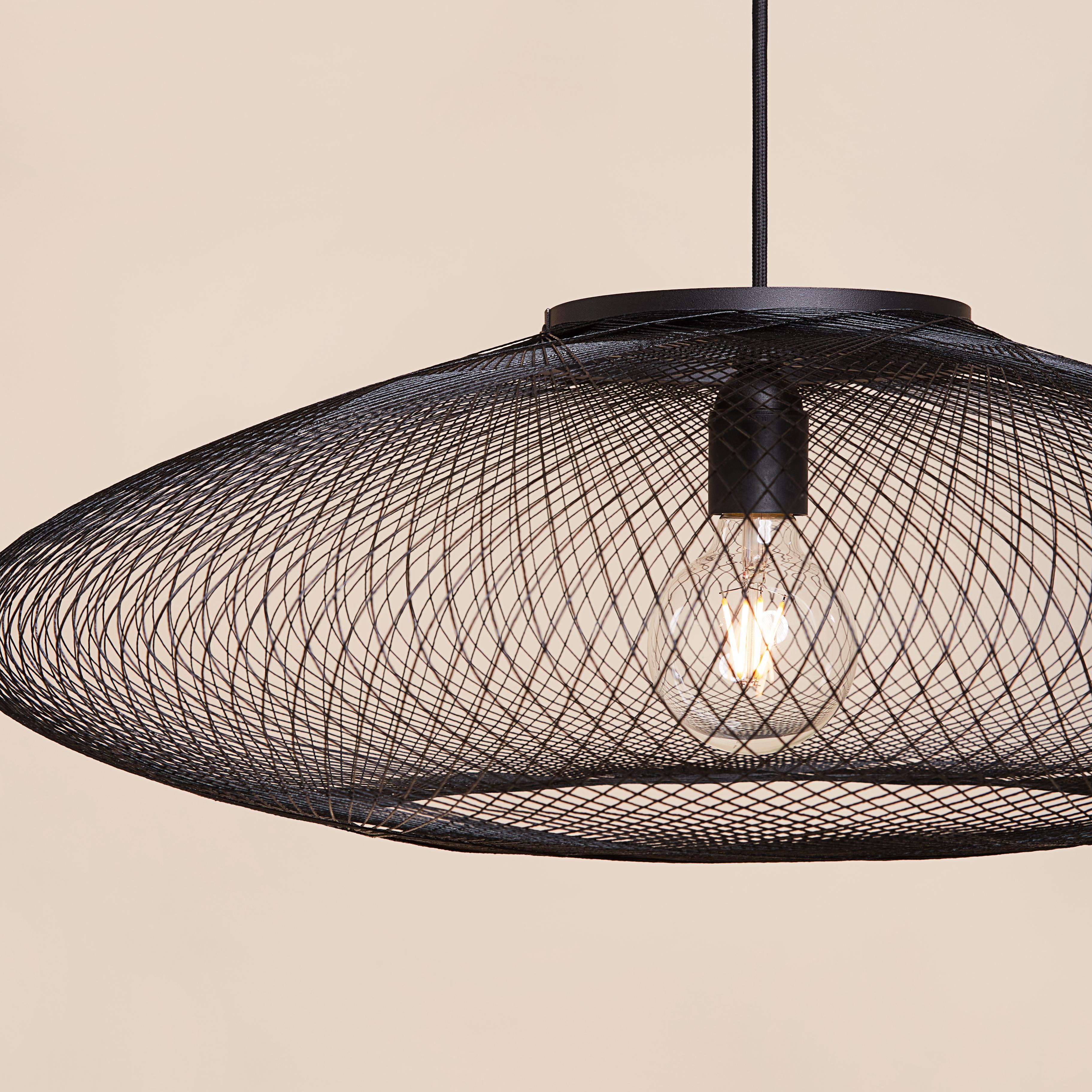 Medium Black UFO Pendant Lamp by Atelier Robotiq For Sale 2
