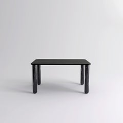Medium Black Wood and Black Marble "Sunday" Dining Table, Jean-Baptiste Souletie