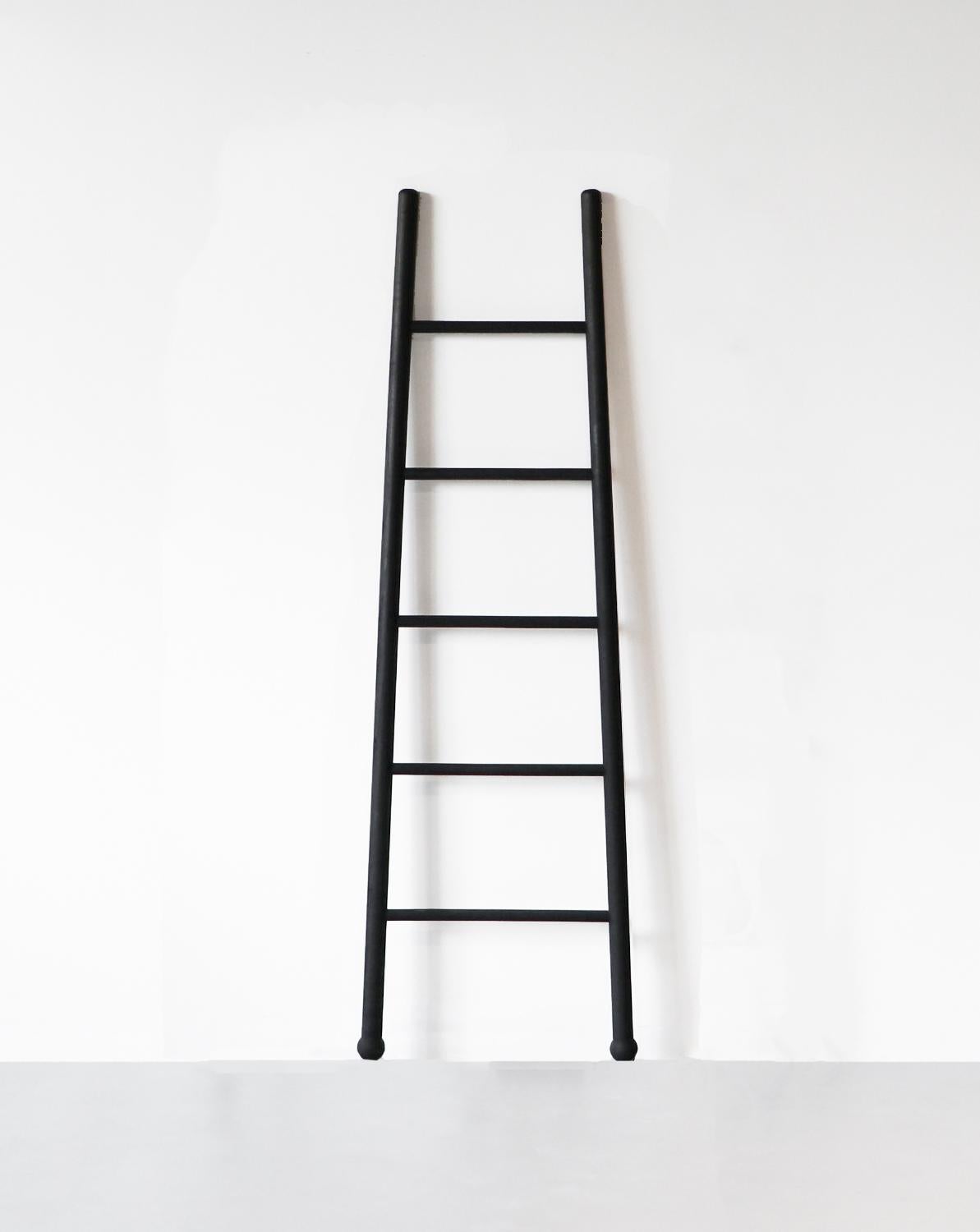 American Modern Black Oak Ladder, Medium For Sale