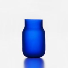 Medium Blue Bandaska Matte Vase by Dechem Studio