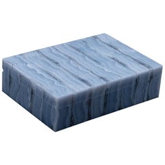 Medium Blue Lace Agate Hinged Stone Box