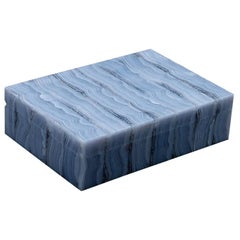 Medium Blue Lace Agate Hinged Stone Box