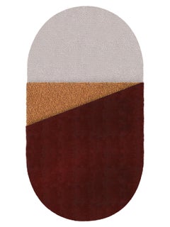 Mittelgroßer Bordeaux Oci Right Teppich von Seraina Lareida