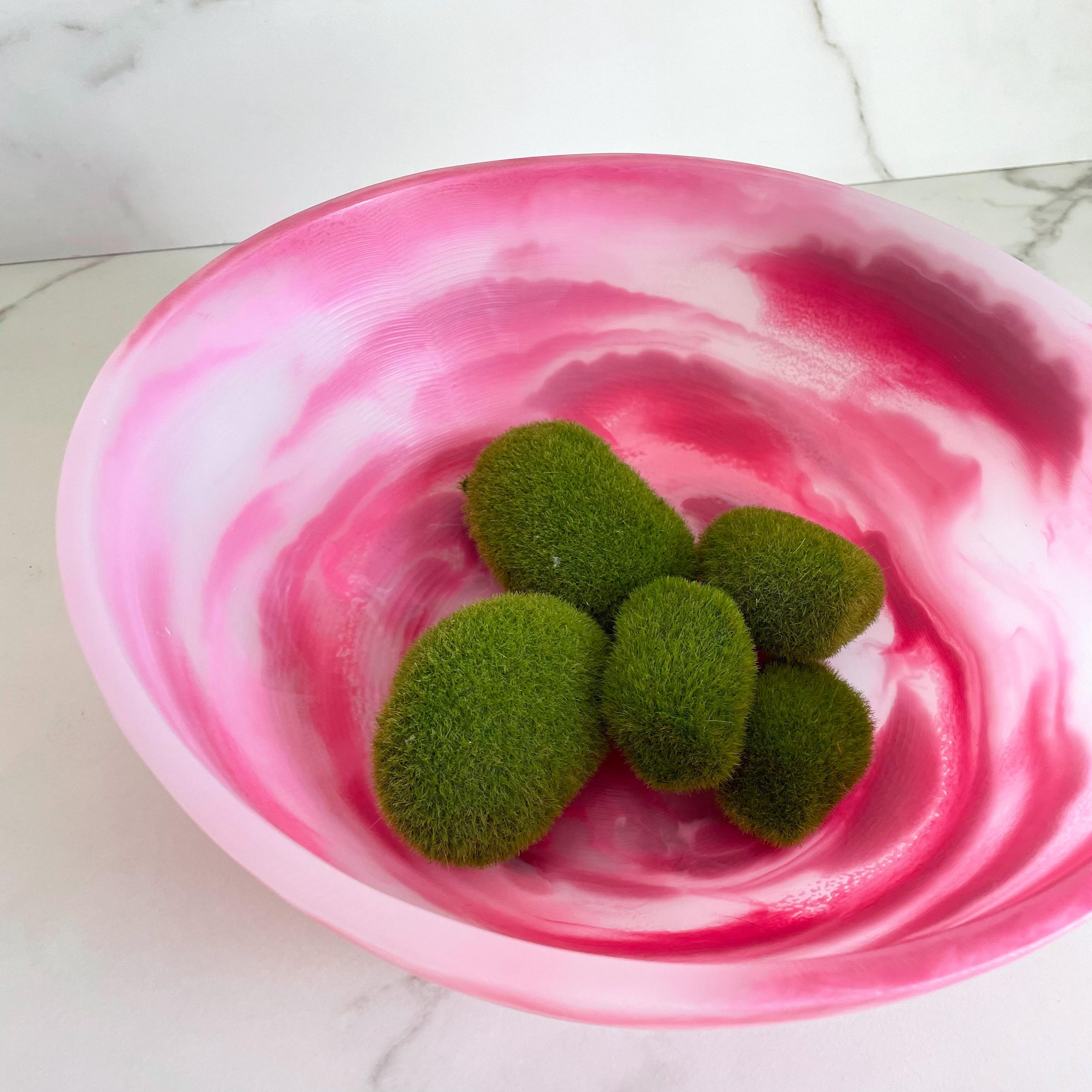 pink decorative bowl