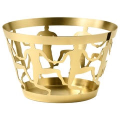 Medium Bowl in Polished Brass by Andrea Branzi