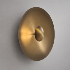 Medium Bronze Special Hand-Spun Brass Wall Light, 50cm Diameter Atelier001