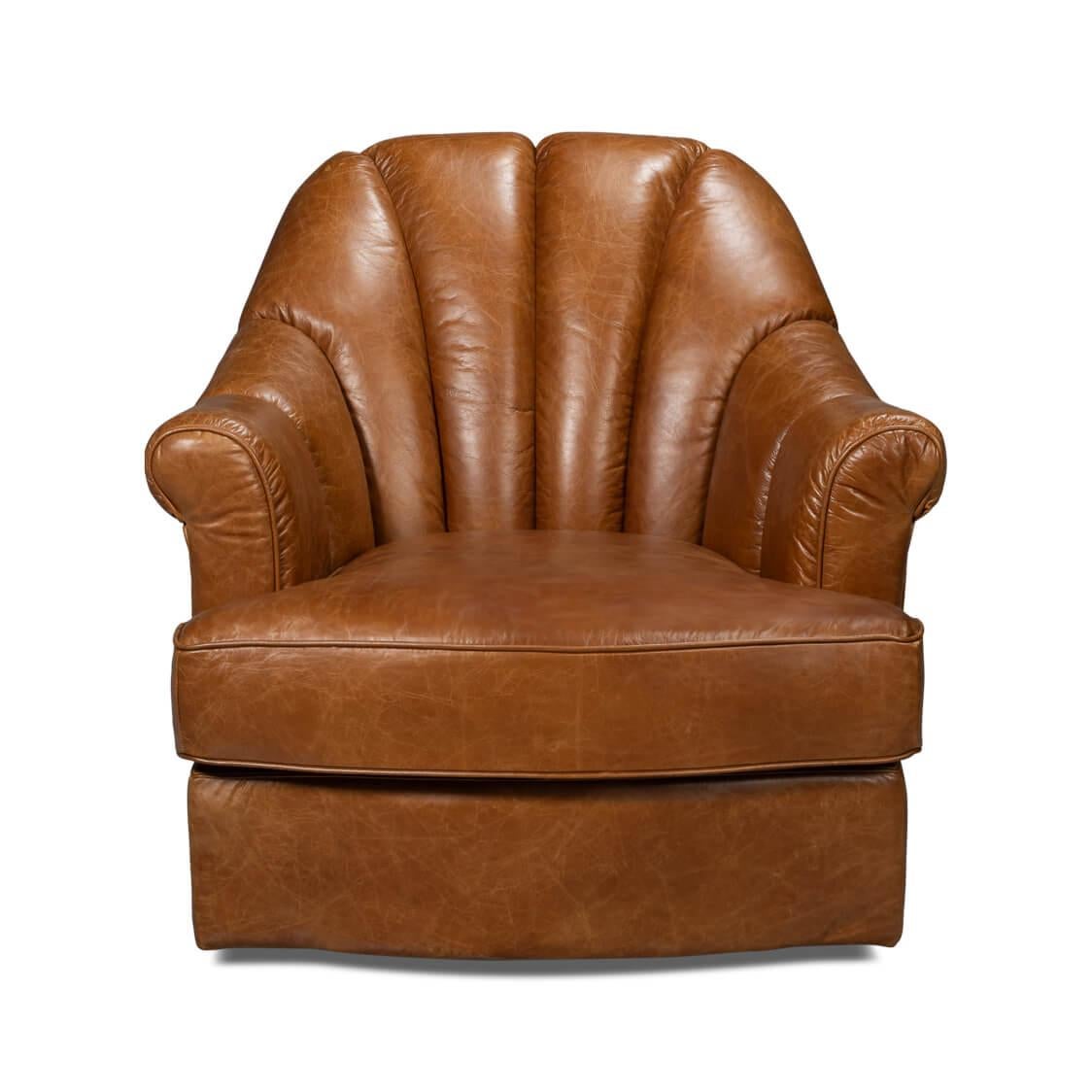
A haven of relaxation where classic design meets cloud-like comfort. With its generously padded, rolled armrests and deep, inviting seat cushion, this chair is a call to leisure, crafted in premium full-grain Cuba Brown medium leather that exudes