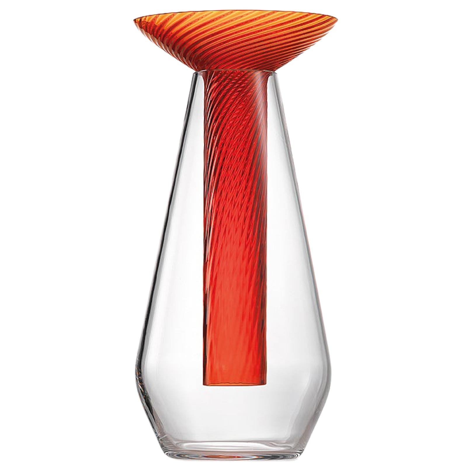 Orange (007AR00RM) Medium Calici Vase in Murano Glass by Federico Peri