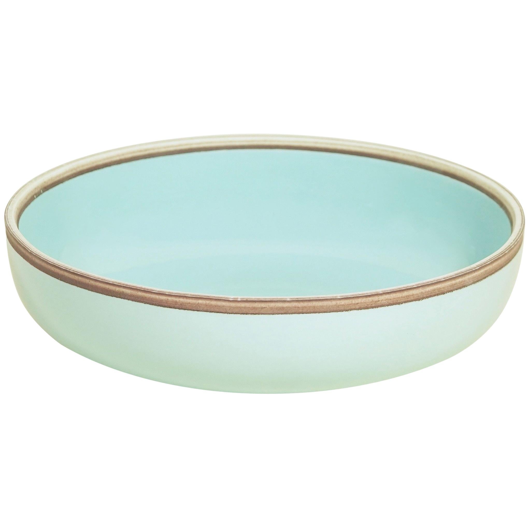 Medium Celadon Glazed Porcelain Hermit Bowl with Rustic Rim