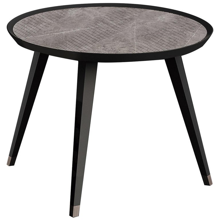 Medium Chevron Cut Marble Coffee Table For Sale at 1stDibs