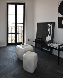 Medium Coffee Table In High Gloss Birch Glazed Ceramic