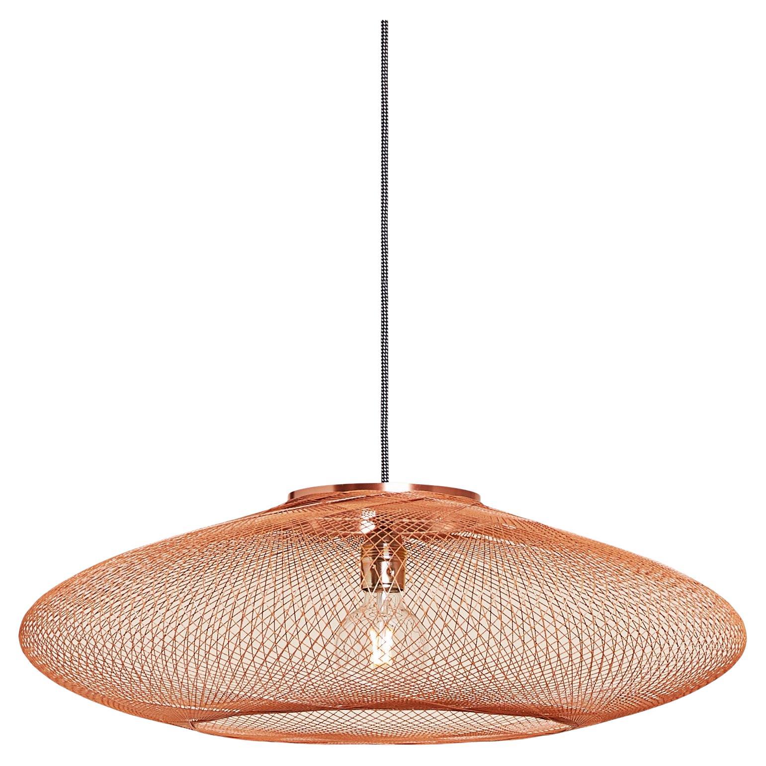 Medium Copper UFO Pendant Lamp by Atelier Robotiq For Sale